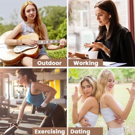 DIYDEC 10PCS Hair Ties Bracelet for Women 5 Styles Soft Braided Boho Hair Bands Elastic No Damage Hair Ties for Girls thick Thin Long Curly Hair Accessories(Beige and light coffee)