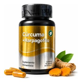 Cúrcuma Y Harpagofito (90 Caps) Pronacen Sin Sabor Suplemento Alimenticio Natural 500 Mg C/u Curcuma Longa Harpagophytum Procumbens Capsulas De Gelati