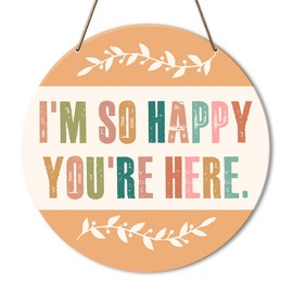 Classroom Inspirational Wall Decor, Back to School decoration, Inspirational Decoration for Bedroom Nursery Playroom Daycare School Decor, I'm So Happy You're Here