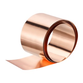 Uxcell 99.9% Pure Copper Sheet Roll, 3500mm x 200mm x 0.3mm, Industrial Grade, Red Copper Flashing for Electricity DIY Projects