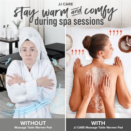 JJ CARE Massage Table Warmer 31"x71", Manual 3 Heat Control Fleece Pad, Heated Massage Table, 12 FT Cord, Overheat Protection