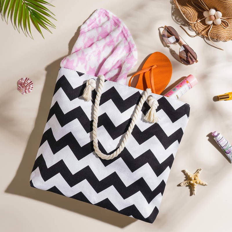 Haiane Strandtasche, Einkaufstasche Faltbar mit Reißverschluss, Wasserdicht Schwimmtasche aus Hochwertigem