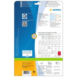 HERMA 5077 Versandetiketten, 25 Blatt, 99,1 x 67,7 mm, 8 pro A4 Bogen, 200 Stück, selbstklebend, bedruckbar, matt, blanko Papier Adressetiketten Aufkleber, weiß