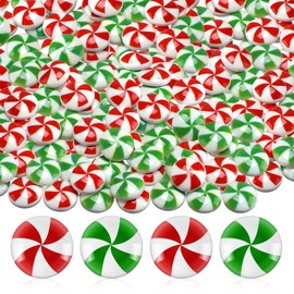 YUSHWENPTY Christmas Vase Fillers, Pack of 60 Christmas Beads for Vase Fillers, Christmas Candy Decoration, Christmas Table Decoration, DIY Crafts (Red/Green)