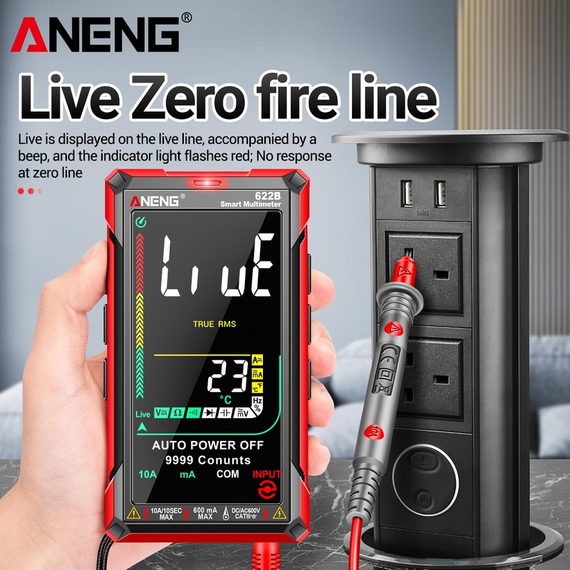 ERYUE Multimeters, Digital Multimeter Tester Smart Touch Auto-Ranging 9999 Counts
