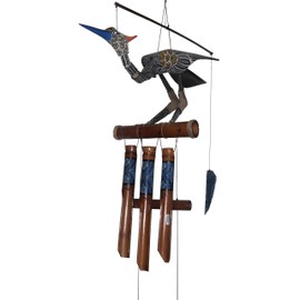 Cohasset Gifts 172 Cohasset Aurora Bobbing Head Bird Bamboo Wind Chime