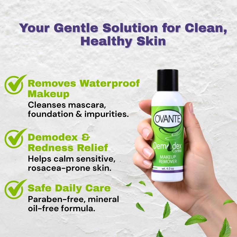 Demodex Mite Eliminating Face Wash & Make Up Remover With