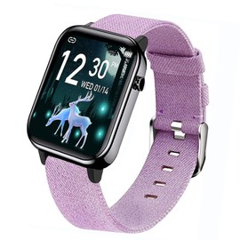 Compatible with Zard zoop Smart Watch bands, Giaogor Breathable Nylon Woven Fabric Replacement Accessory Strap Compatible with Zard zoop Smart Watch 1.4" (Purple)