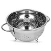 Navaris Stainless Steel Colander 4.8L / 5-Quart - Metal Strainer