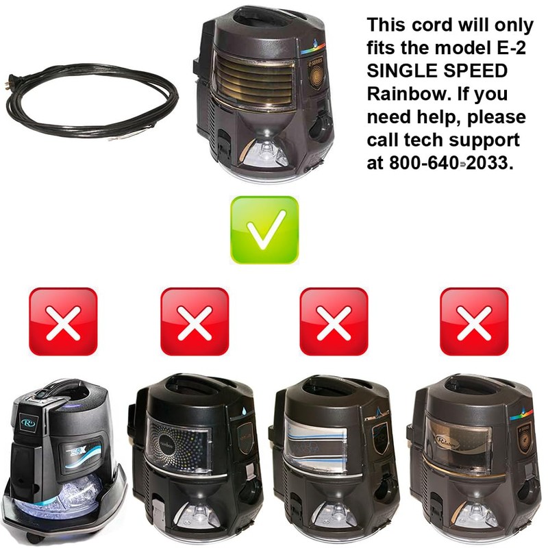 Rainbow Genuine E-2 (eSERIES) 120 Volt Electric Cord