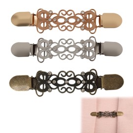 Aphohome 3 Pcs Vintage Cinch Clips - Waist Tightener Dress Clips Back Cinch, Renaissance Style Shawl Pin & Cardigan Collar Clips for Women, Pants & Shirt Cinching Accessories