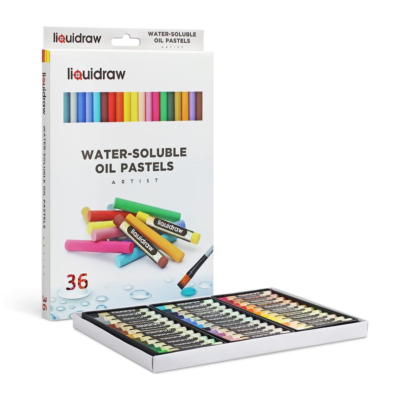 Liquidraw Oil Pastels Super Soft Water Soluble For Art, 36