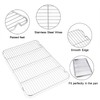 TeamFar Baking Sheet with Cooling Rack, Stainless Steel Half Size