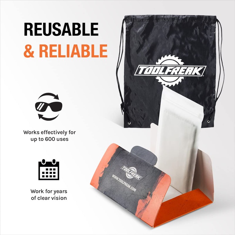ToolFreak Anti Fog Lens Cloth 2 Pack - Unique Technology