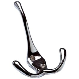 Bulk Hardware BH00829 Triple Hat and Coat Hook, Silver Tone