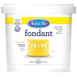 Satin Ice Fondant for Cake Decorating, Yellow (2 Pound)