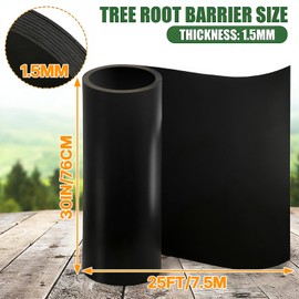 Joewuzun Tree Root Barrier 18in x 25ft x 60mil Root Barrier Grass Weed Barrier Bamboo Barrier Garden Edging for Landscape Edging Blocks