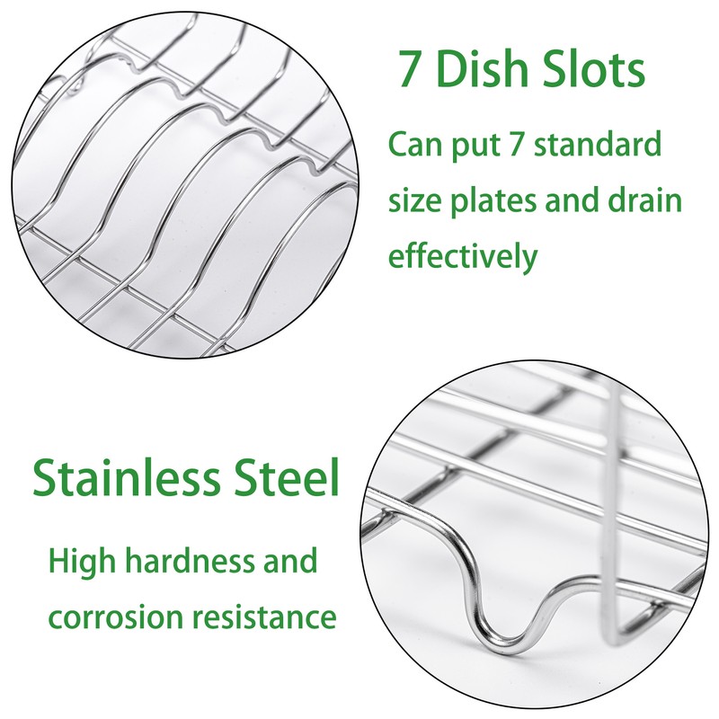 Dish Drying Rack Expandable Dishes Drainer Over The Sink Adjustable