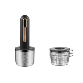 Food Processor, Electric Food Chopper with Meat Grinder & Vegetable Chopper - 4 Cup Portable- Includes 2 Sets of Blades, for Dicing, Mincing, and Puree (Black)