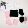 Degpum 6 Pcs Preemie Hats Mittens and Socks Set Cotton