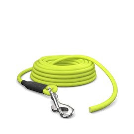 10 m Recall Lead for Dogs, Waterproof Round Lead without Loop, Safe Freewheel Training Lead Neon Yellow, up to 35 kg