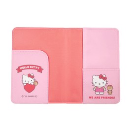 Sanrio Characters Passport Cover, Cute Character, Kitty and Friends, Holds 2 Tickets, Convenient, Multiple Storage, Pocket Kitty