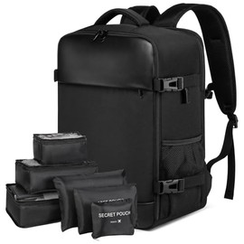Mochila Viaje Cabina Avion 40x20x25 | Mochila Viaje Mujer Hombre - Maletas de Viaje Cabina con 6 Bolsas Organizadoras - Vacaciones Negocios Viajes Esc