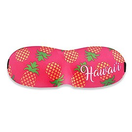Island Travel Sleep Eye Mask - Pineapple Aloha Hawaii Pink