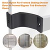 GGTE Shower Door Towel Bar Bracket Parts for Bypass Nylon