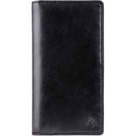 Visconti Mens Jacket Coat Veg Leather Wallet for Credit Cards, Notes, RFID Protection - TSC45 (Black)