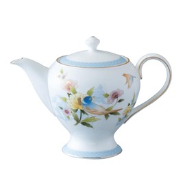 Narumi 52468-4717 Tea Pot, Lamage, 24.3 fl oz (720 cc), Blue, Floral, Cute, Stylish, Ceramic, Present, Gift Box Included