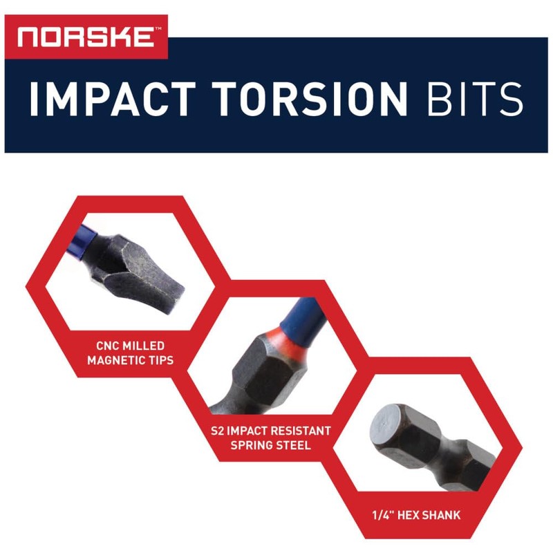 Norske Tools NIBBI054 1" x #2 Phillips Drywall Insert Impact