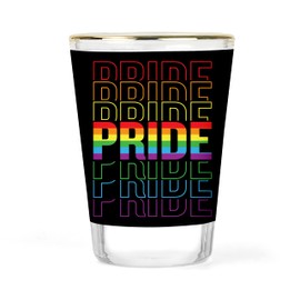 Pride Shot Glass - Rainbow Barware - 1.5 oz Shot Glass - Gay Pride Gift - Rainbow Shot Glass - LGTBQ+ Gifts - Gay Pride Decoration - Celebrate Pride Gifts