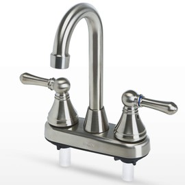 OYMOV RV Faucet Brushed Nickel - Non-Metallic Bathroom Sink Faucets for RVs, Fifth Wheels, Motor Homes, Travel Trailers, Campers, Boats