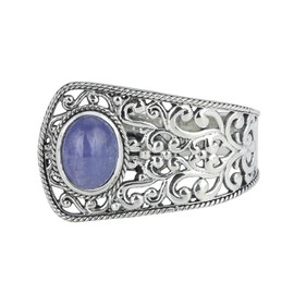 Natural Blue Tanzanite Ring, 925 Sterling Silver Ring, Unique Ring For Her, Ring Size 7 USA, Gemstone, Blue Tanzanite