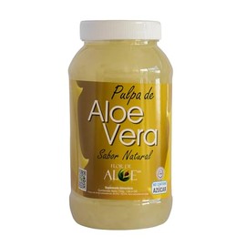 Flor de Aloe, Aloe Vera Pulpa Natural, Sabila rico en Fibra Para el Estreñimiento, Sabor Natural