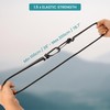Belle Vous Black Bungee Cords/Tensioning Straps with Carabiner Hooks (4