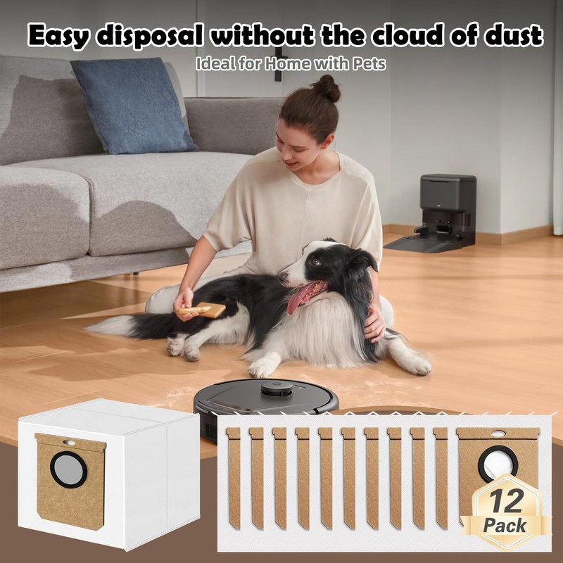 12 Pack L60 L50 Dust Bags Compatible with Eufy L60