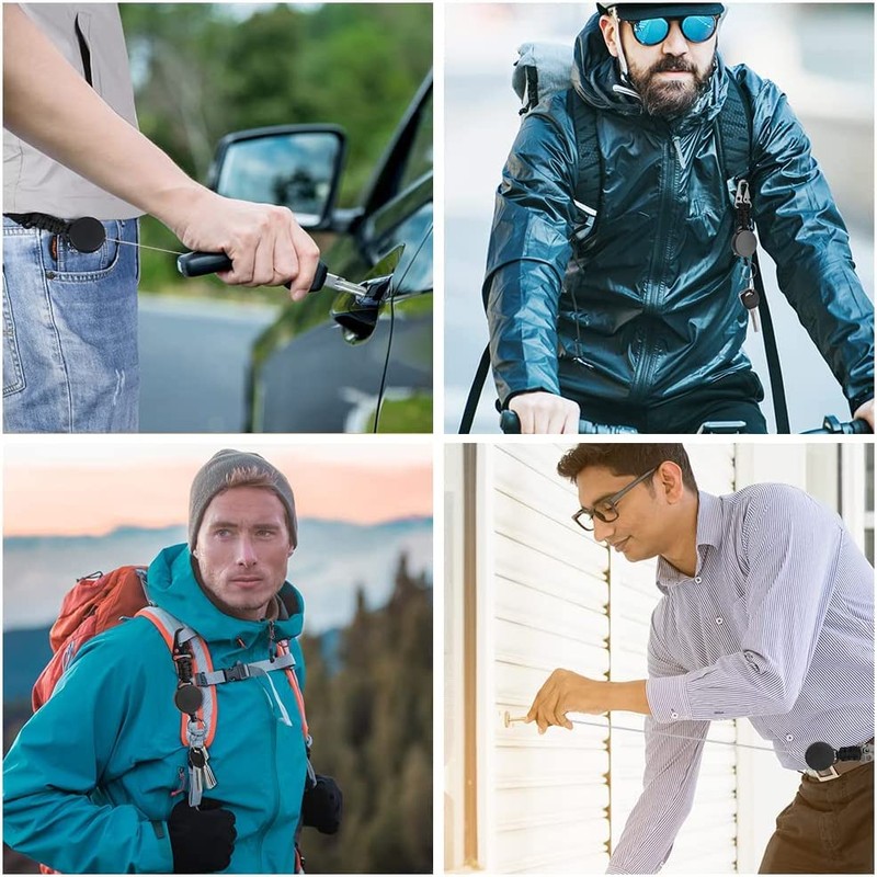 AOMIG 2 Pack Retractable Keychain, Heavy Duty Retractable Badge Holder