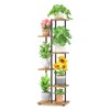 LASZOLA Black 5 Tiered Wood Plant Stand Indoor for Larger