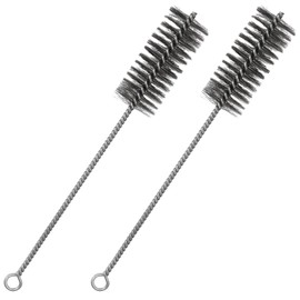 Sinmoe Pack of 2 Stove Pipe Brushes, Diameter 40 mm, Chimney Sweep Brushes, Stainless Steel Wire Brush for Stove Pipe, Stove Pipe, Chimney Boiler, 30 cm Total Long