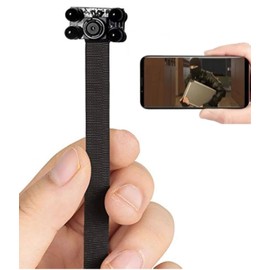 Mini Camara de Vigilancia WiFi Inalambrica DIY Flexor Vision Nocturna, Camara de Vigilancia con Sensor de Movimiento, Alertas, App Movil, Alertas y No