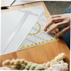 Ciieeo 2pcs Shape Ruler Double Scale Measuring Tool Plastic Drafting