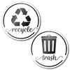 Elegant Recycling Stickers for Trash Can, 3.5" Recycle Stickers for