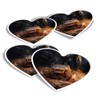 Vinyl Heart Stickers (Set of 4) - Off Roading Quad
