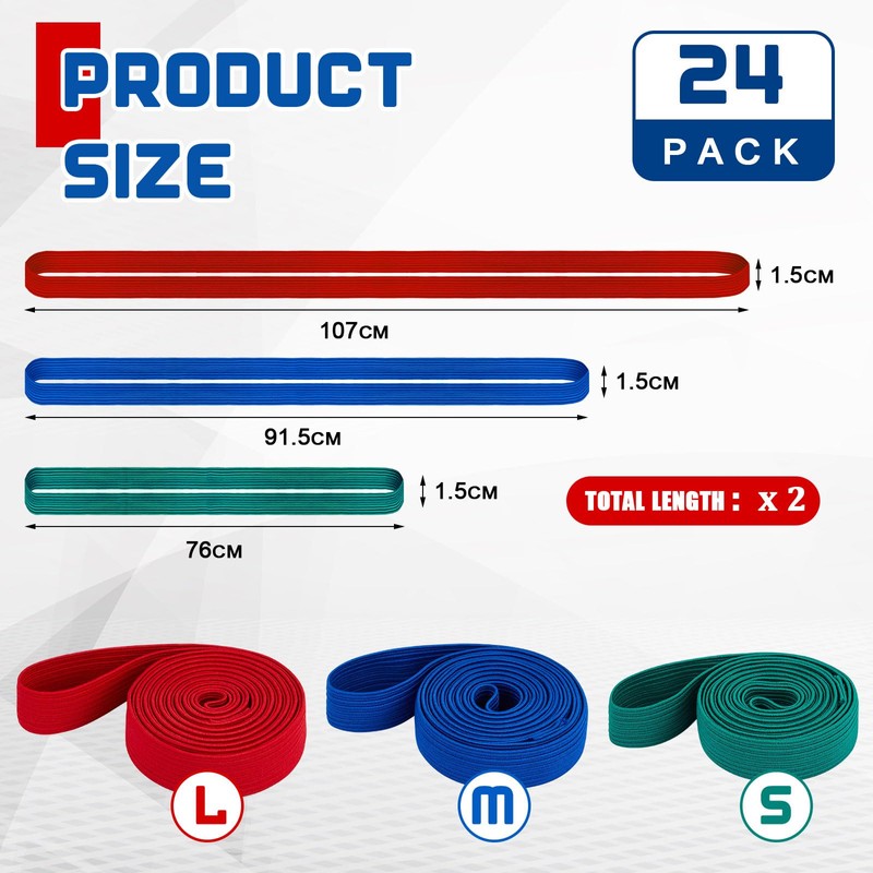 Wovnet 24 Pcs Variety Extra Large Moving Rubber Bands 42"