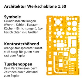GEOtec architect Werkschablone II various icons for architecture