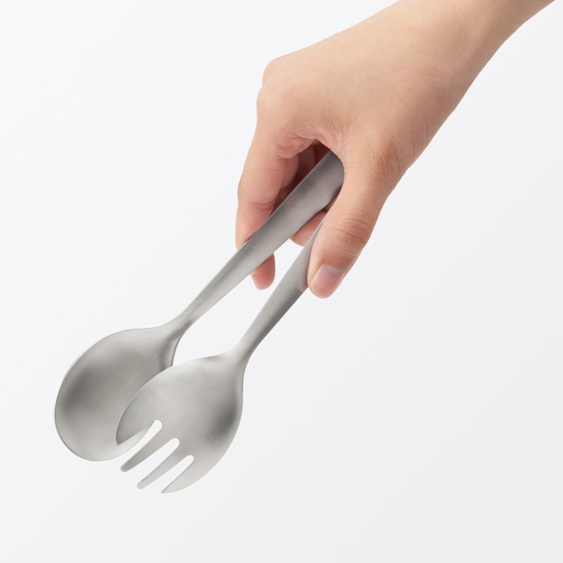 MUJI MC10SA4S Stainless Steel Salad Tongs with Stopper