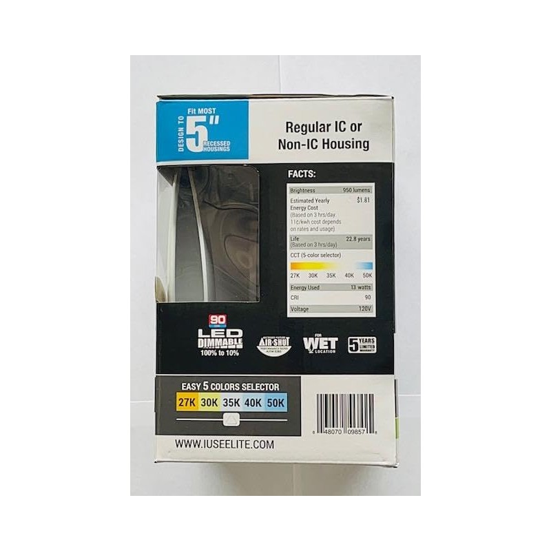 Elite RL528 5 Inch Universal LED Retrofit Reflector Lighting Module,