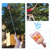 Omninmo Fruit Picker Pole with Basket, 3-8FT Telescoping Adjustable Tool